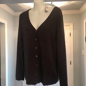 Alex Marie Brown Cashmere Cardigan SZL NWT